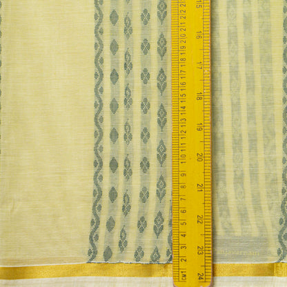 Pastel Yellow Fancy Cotton Saree For Festive Wear PV MM FC 968 - - Panjavarnam PV MM FC 968