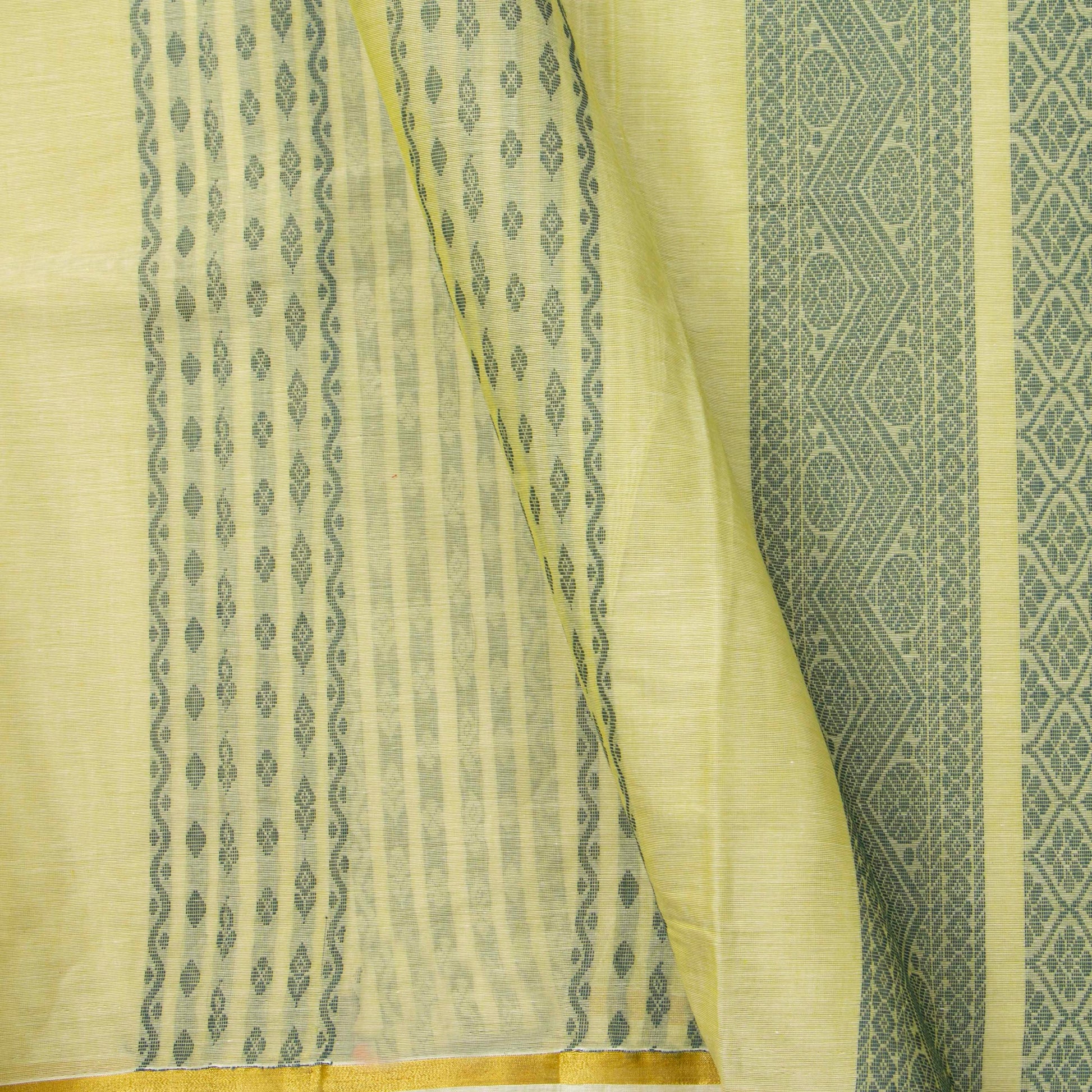 Pastel Yellow Fancy Cotton Saree For Festive Wear PV MM FC 968 - - Panjavarnam PV MM FC 968