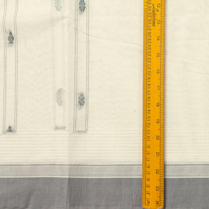 Off White Fancy Cotton Saree For Festive Wear PV MM FC 963
