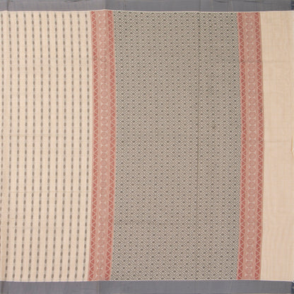 Off White Fancy Cotton Saree For Festive Wear PV MM FC 982 - Cotton Saree - Panjavarnam PV MM FC 982