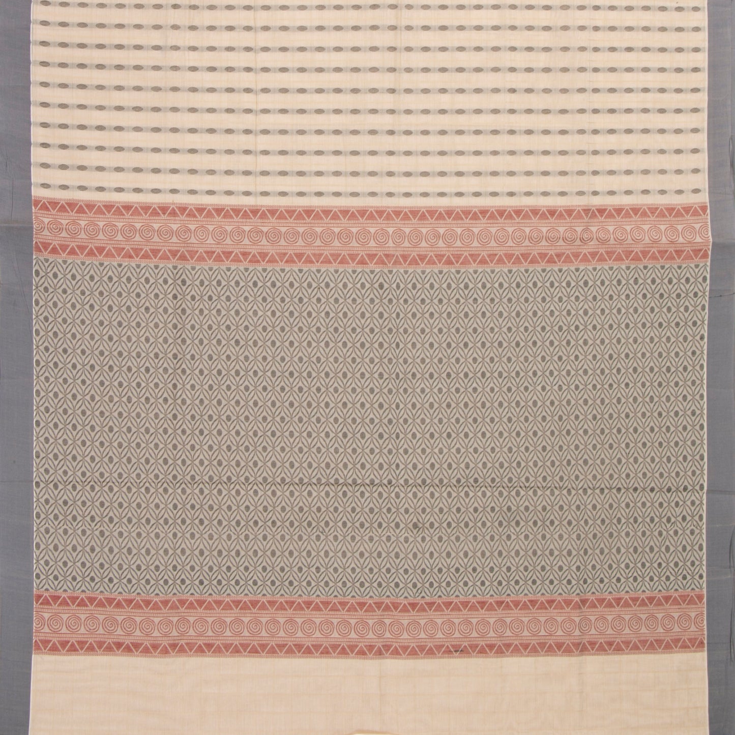 Off White Fancy Cotton Saree For Festive Wear PV MM FC 982 - Cotton Saree - Panjavarnam PV MM FC 982
