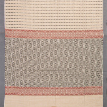 Off White Fancy Cotton Saree For Festive Wear PV MM FC 982 - Cotton Saree - Panjavarnam PV MM FC 982