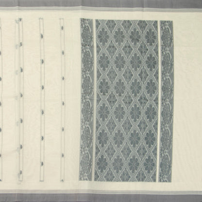 Off White Fancy Cotton Saree For Festive Wear PV MM FC 963