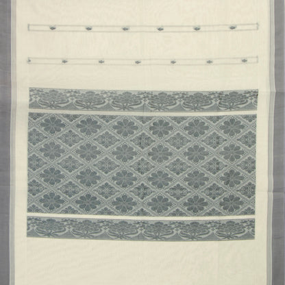 Off White Fancy Cotton Saree For Festive Wear PV MM FC 963