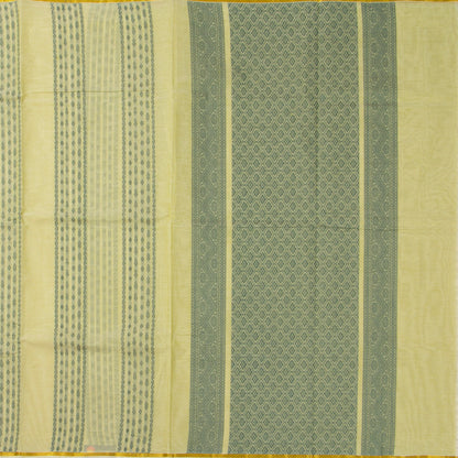 Pastel Yellow Fancy Cotton Saree For Festive Wear PV MM FC 968 - - Panjavarnam PV MM FC 968