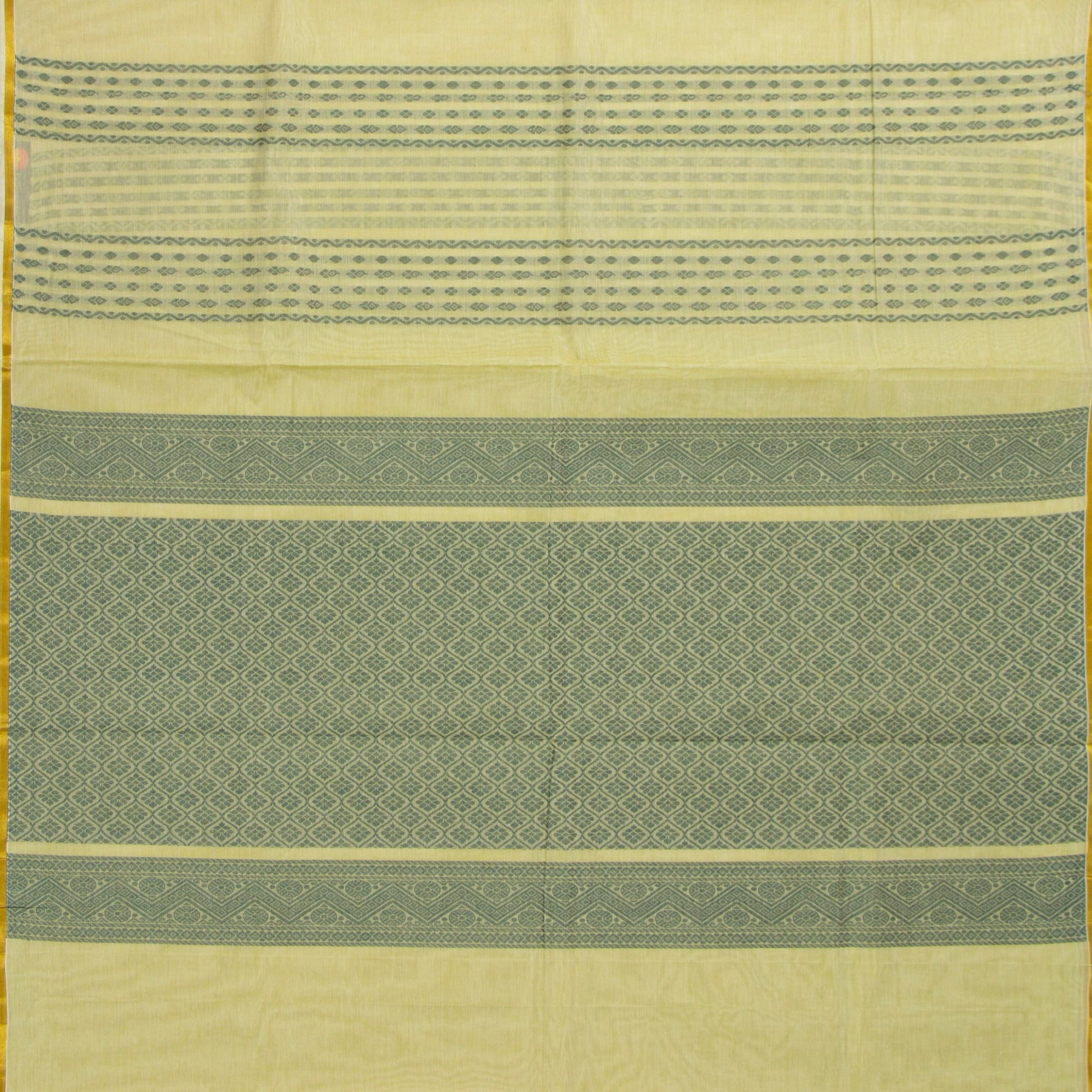 Pastel Yellow Fancy Cotton Saree For Festive Wear PV MM FC 968 - - Panjavarnam PV MM FC 968