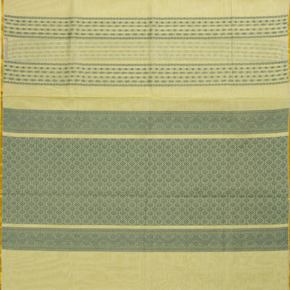 Pastel Yellow Fancy Cotton Saree For Festive Wear PV MM FC 968 - - Panjavarnam PV MM FC 968
