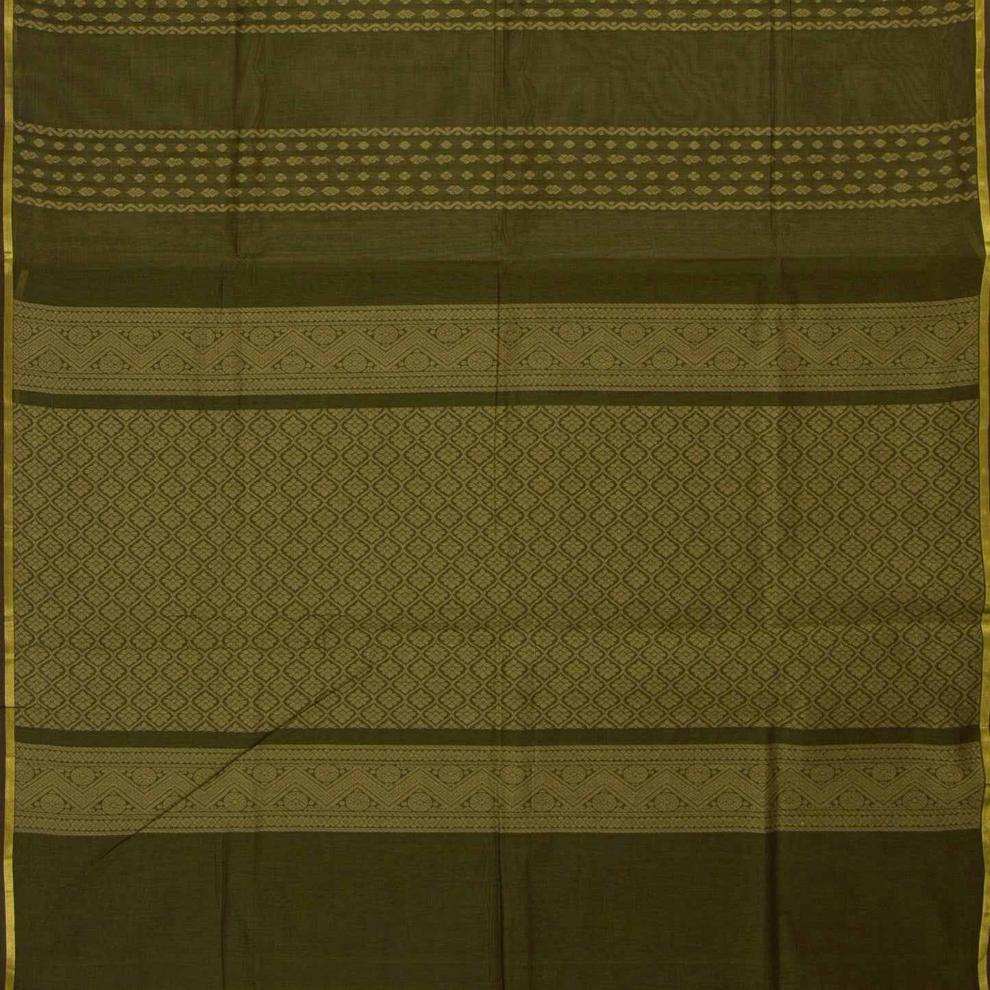 Green Fancy Cotton Saree For Festive Wear PV MM FC 966