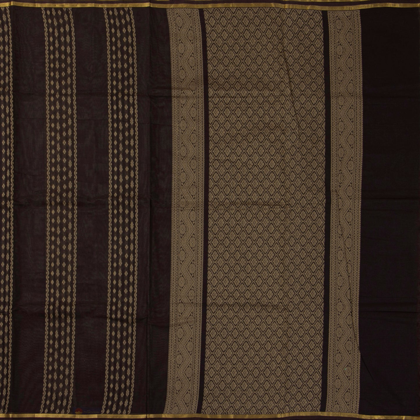 Brown Fancy Cotton Saree For Festive Wear PV MM FC 965