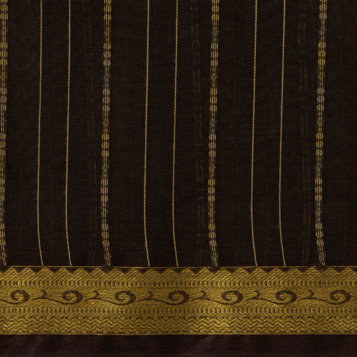 Brown Kanchi Cotton Saree For Festive Wear PV MM KC 970