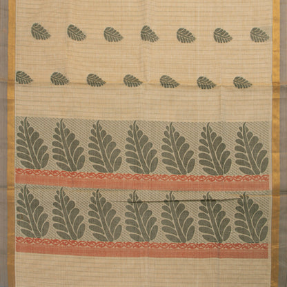 Beige Cotton Saree For Festive Wear PV MM KC 972