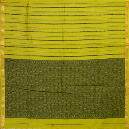 Green  Kanchi Cotton Saree For Festive Wear PV MM KC 971