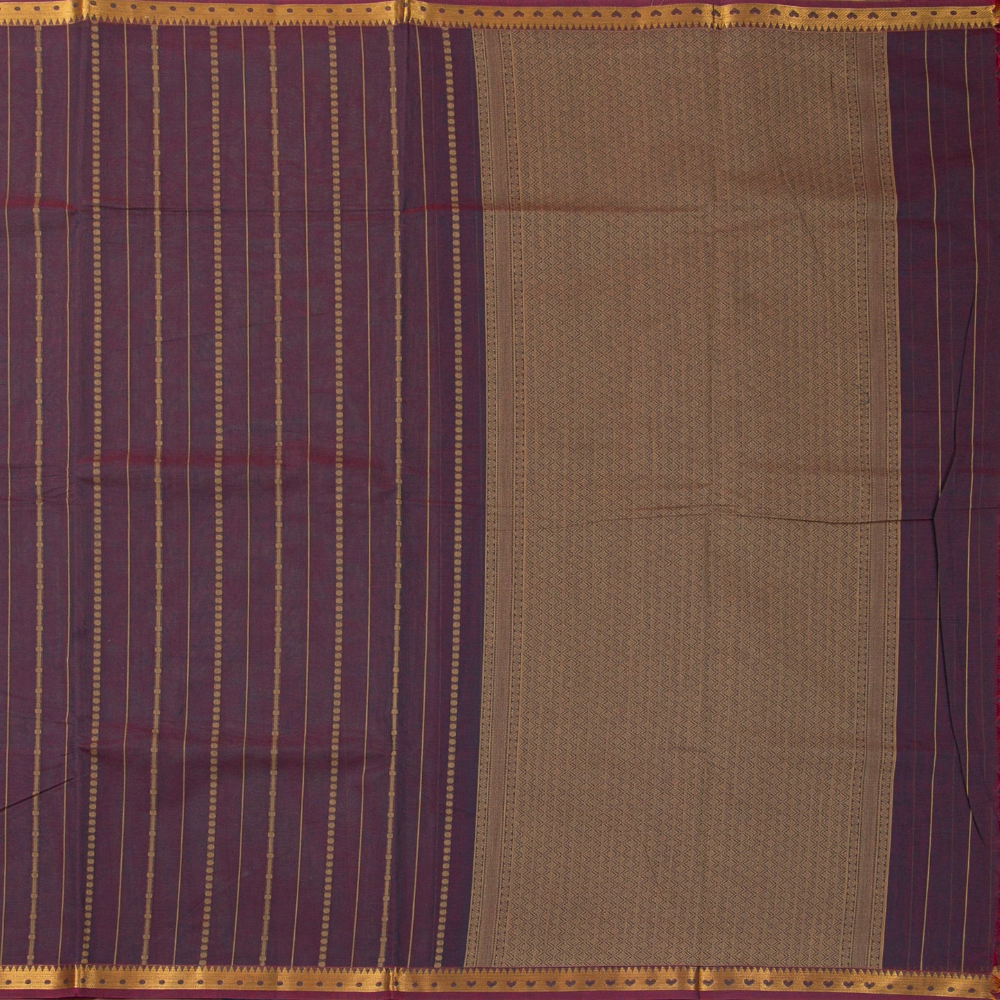 Mauve Cotton Saree For Festive Wear PV MM KC 969