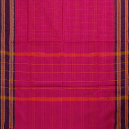 Pink And Purple Kanchi Cotton Saree For Festive Wear PV MM KC 754