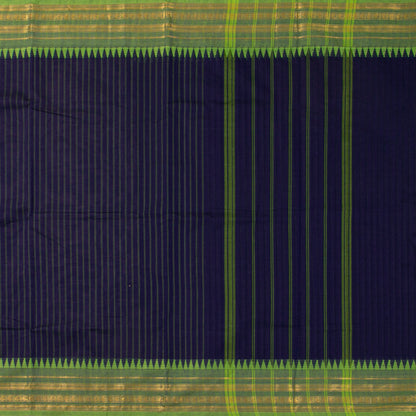 Blue And Green Kanchi Cotton Saree For Festive Wear PV MM KC 740