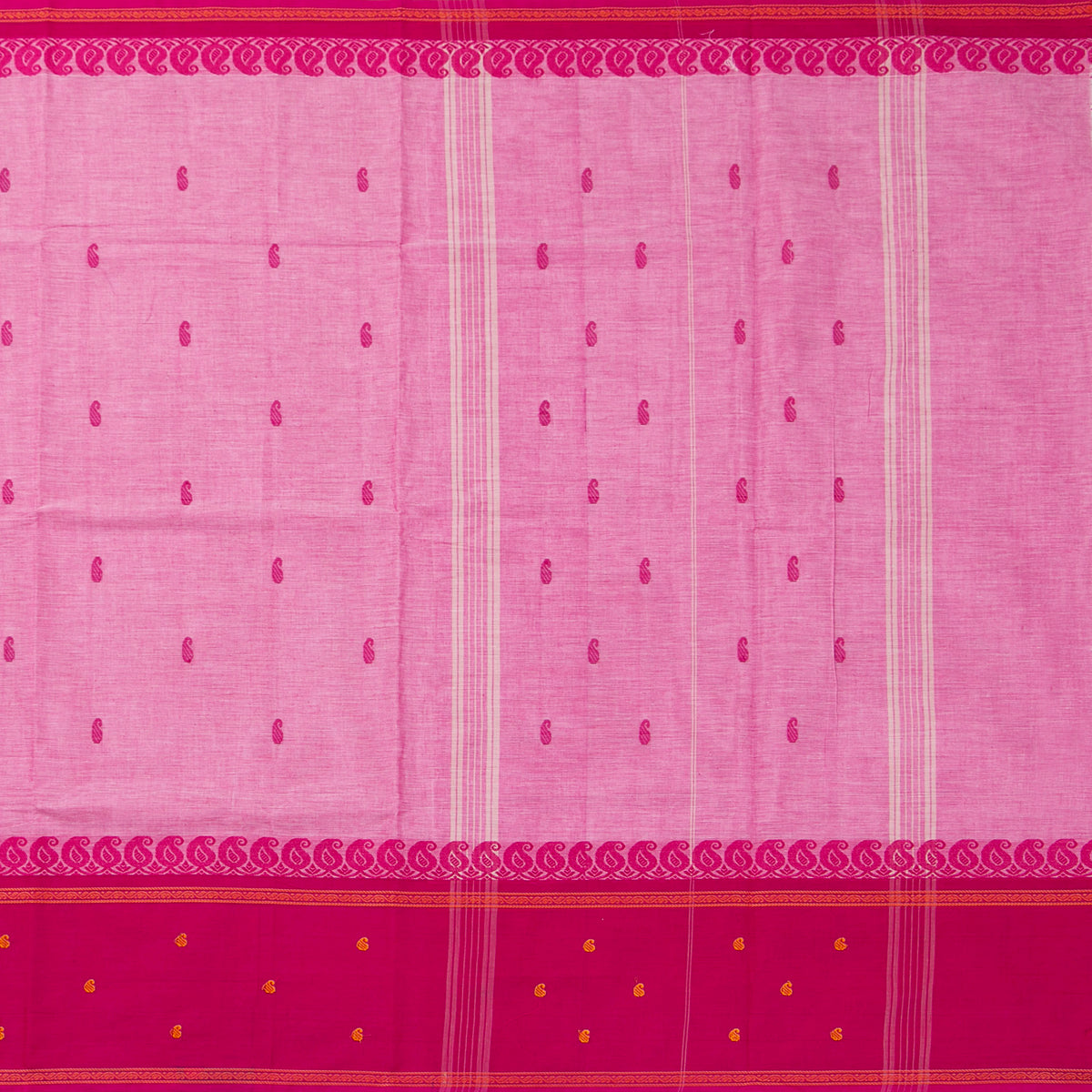 Pink Kanchi Cotton Saree For Festive Wear PV MM KC 951