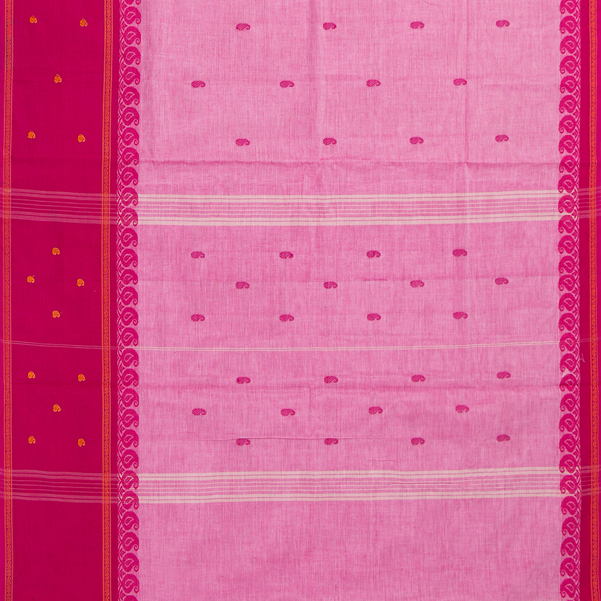 Pink Kanchi Cotton Saree For Festive Wear PV MM KC 951