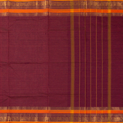 Magenta Kanchi Cotton Saree For Festive Wear PV MM KC 752