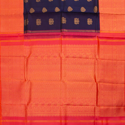 Blue And Pink Kanchipuram Silk Saree For Wedding Wear PV NYC 1573