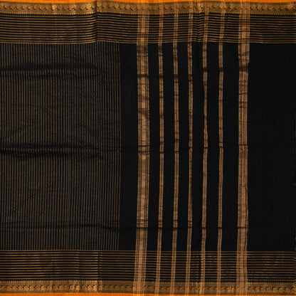 Black Kanchi Cotton Saree For Festive Wear PV MM KC 749