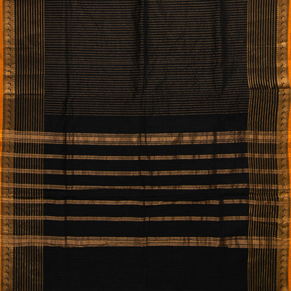 Black Kanchi Cotton Saree For Festive Wear PV MM KC 749