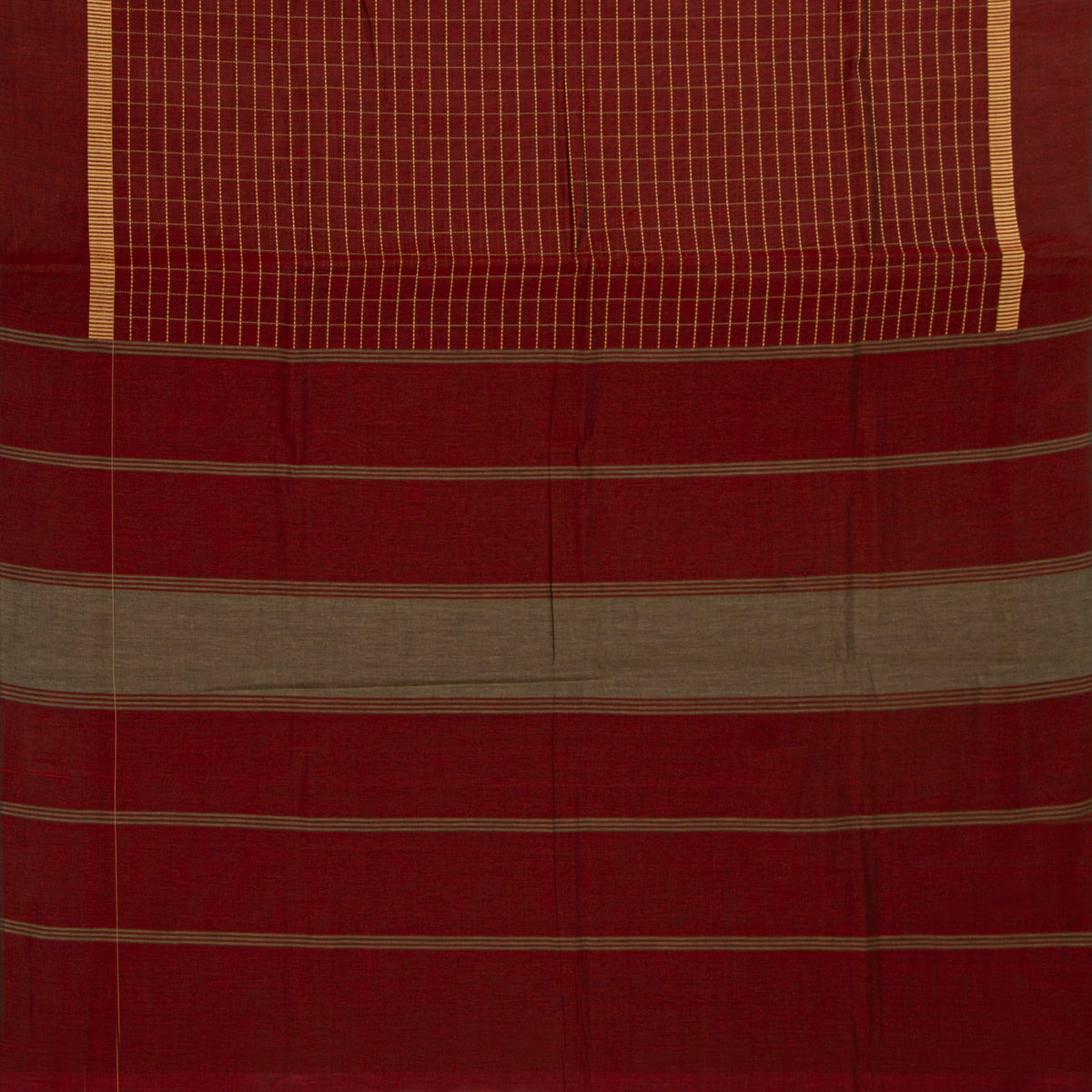 Maroon Kanchi Cotton Saree For Festive Wear PV MM KC 927