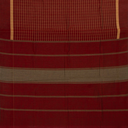 Maroon Kanchi Cotton Saree For Festive Wear PV MM KC 927
