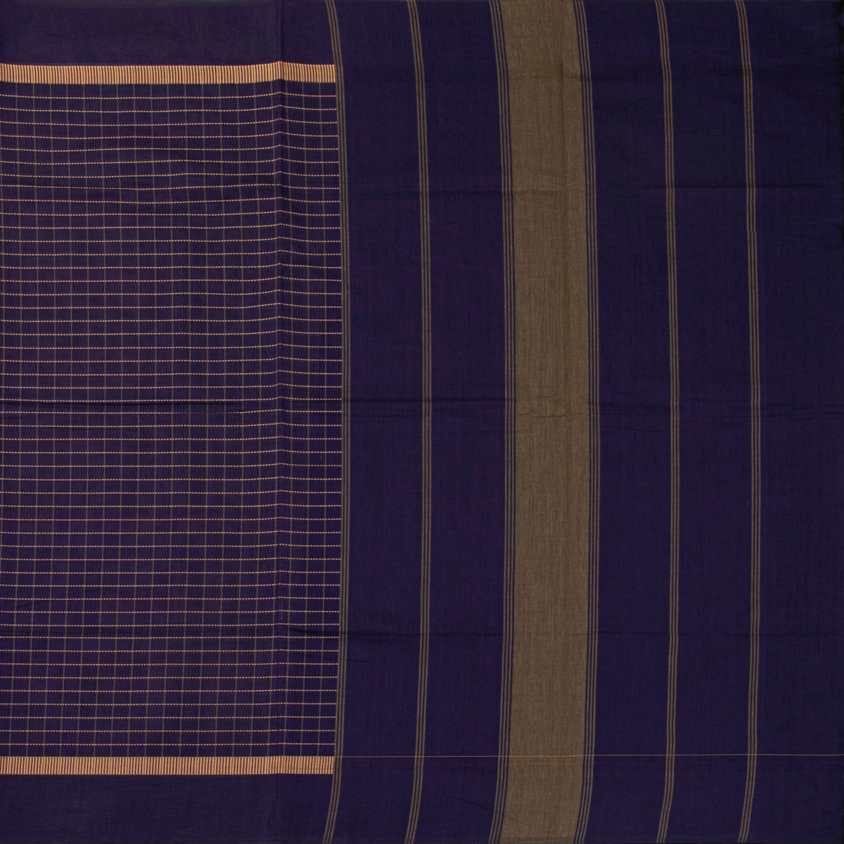 Navy Blue Kanchi Cotton Saree For Festive Wear PV MM KC 928