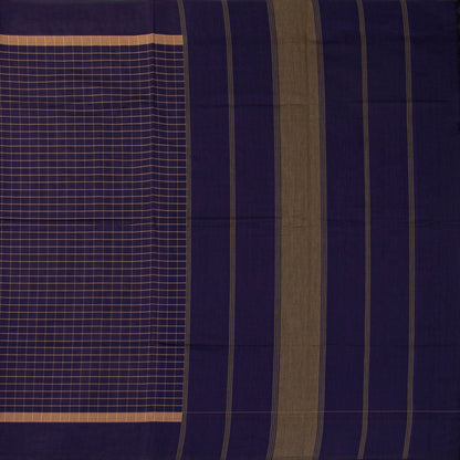 Navy Blue Kanchi Cotton Saree For Festive Wear PV MM KC 928