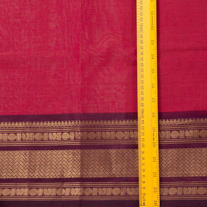 Pink And Purple Kanchi Cotton Saree For Festive Wear PV MM KC 683