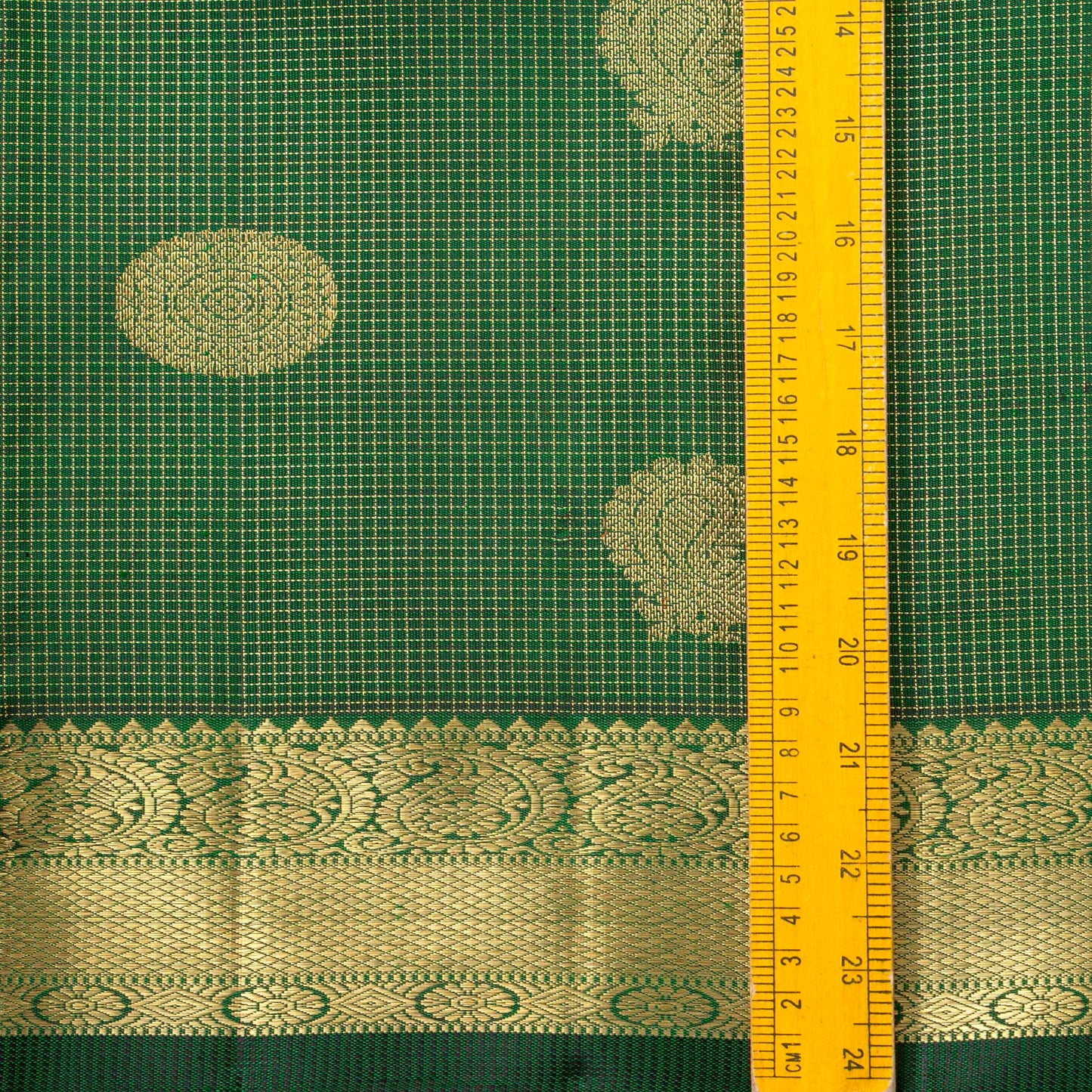 Green Kanchipuram Silk Saree For Wedding Wear PV NYC 1578