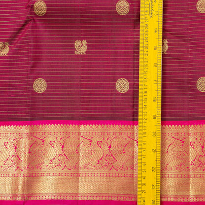 Maroon And Pink Kanchipuram Silk Saree For Wedding Wear PV NYC 1476