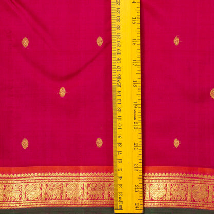 Pink Kanchipuram Silk Saree For Festive Wear PV J 1430