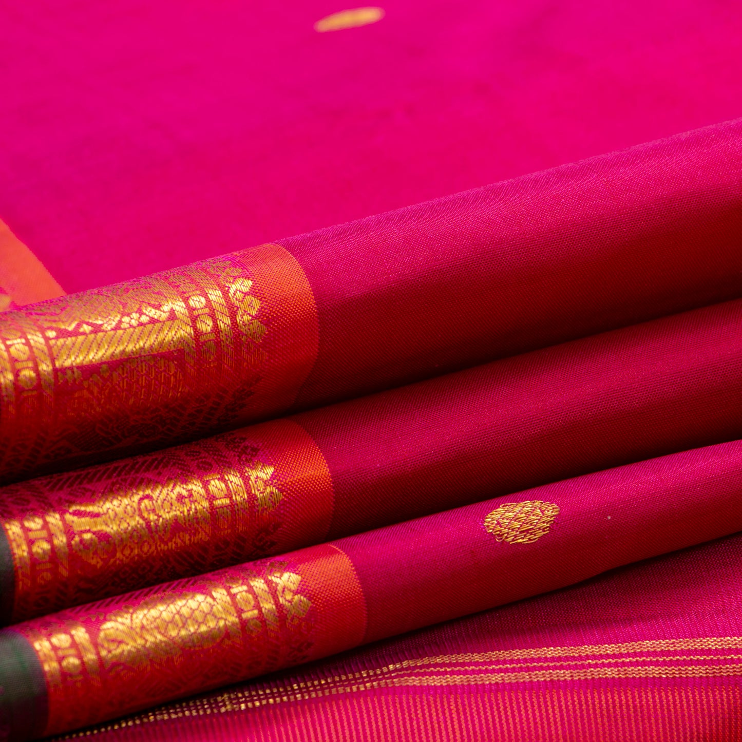 Pink Kanchipuram Silk Saree For Festive Wear PV J 1430