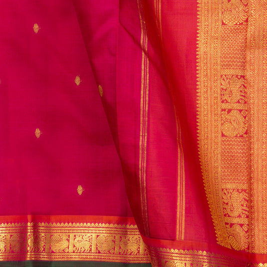 Pink Kanchipuram Silk Saree For Festive Wear PV J 1430