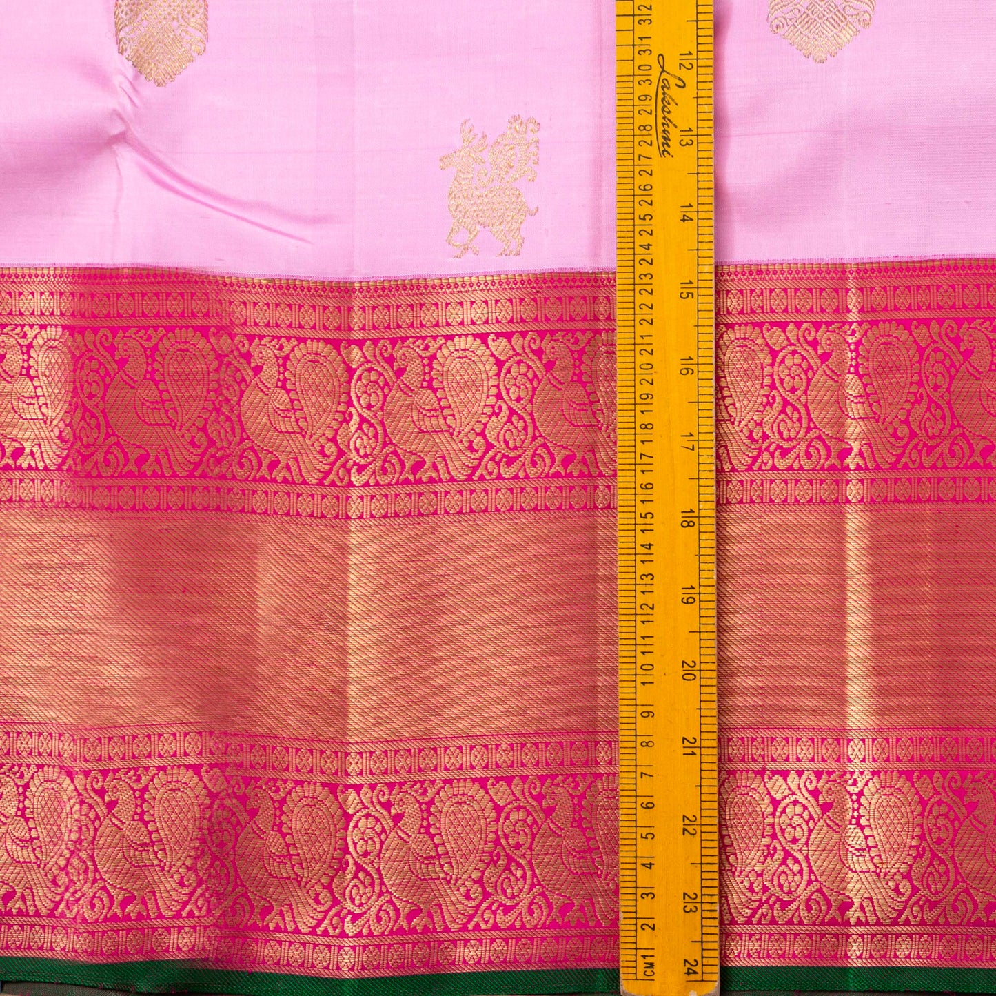 Pastel Pink Kanchipuram Silk Saree For Wedding Wear PV NYC 1483