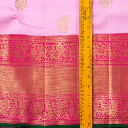 Pastel Pink Kanchipuram Silk Saree For Wedding Wear PV NYC 1483