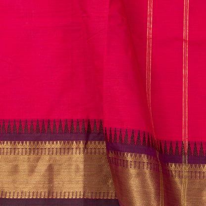 Pink And Purple Kanchi Cotton Saree For Festive Wear PV MM KC 680
