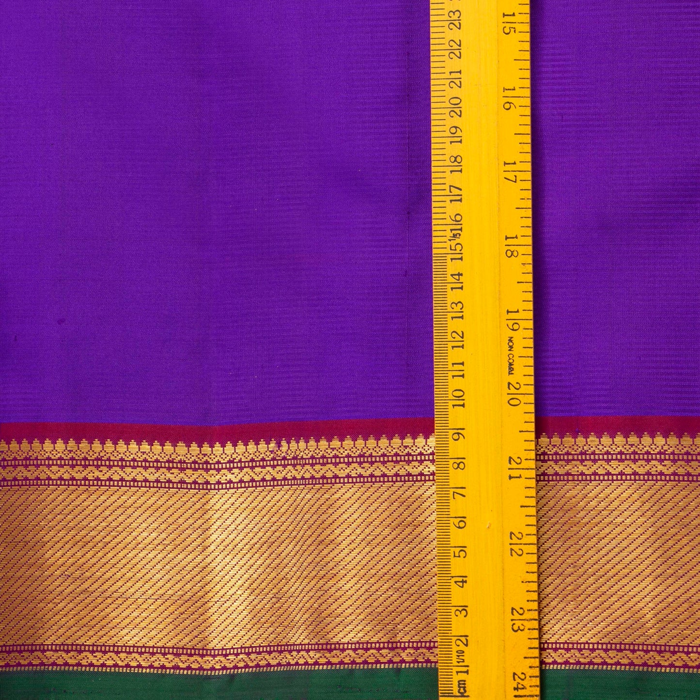 Purple And Magenta Kanchipuram Silk Saree For Festive Wear PV J 1208