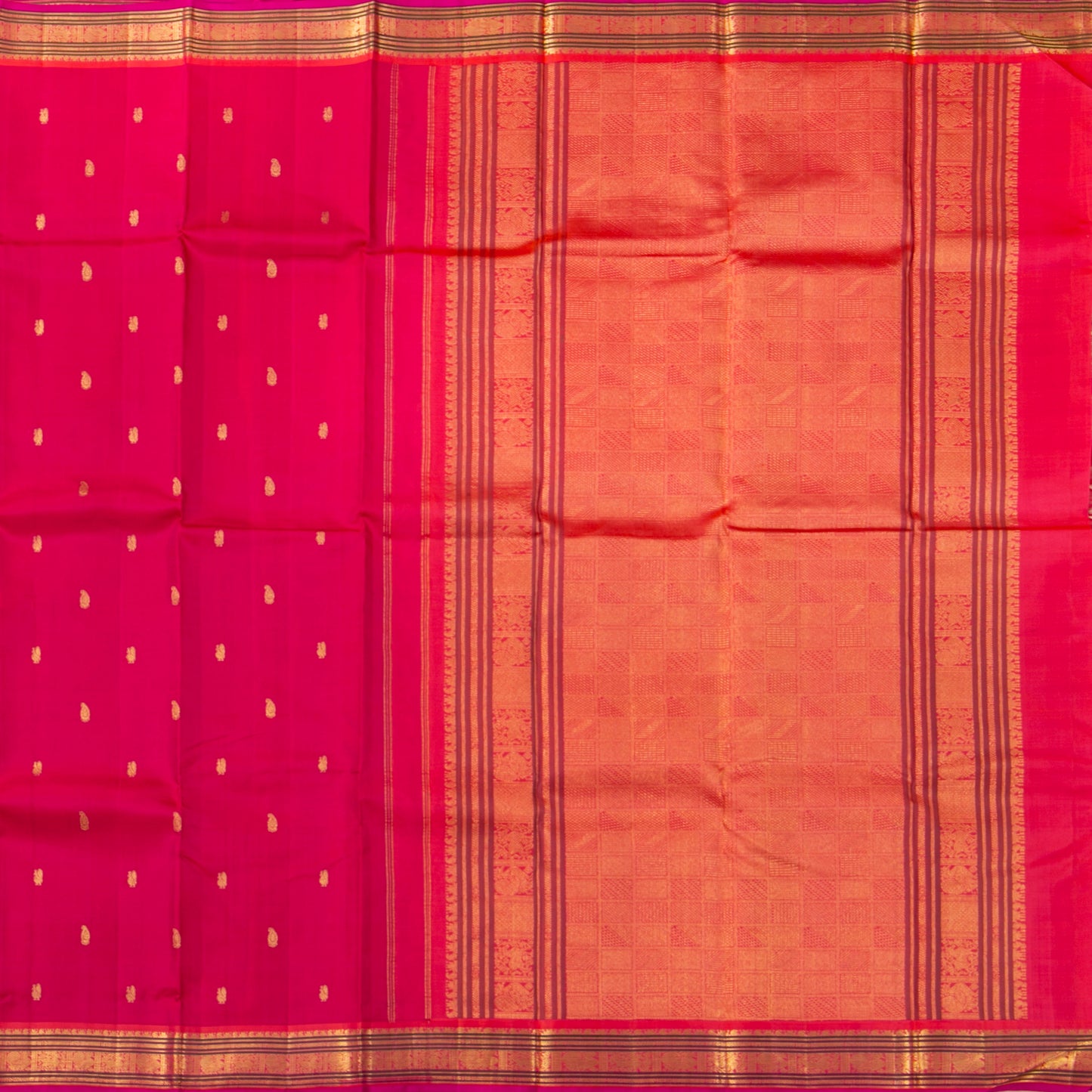 Pink Kanchipuram Silk Saree For Festive Wear PV J 1897