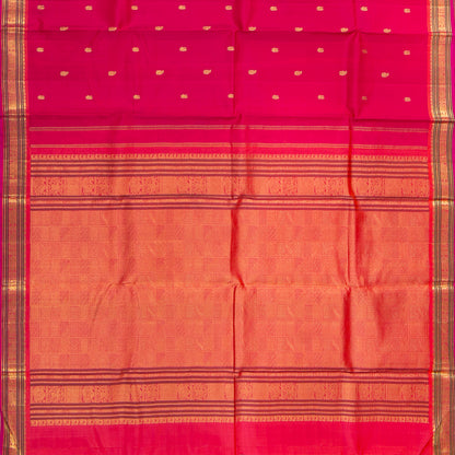 Pink Kanchipuram Silk Saree For Festive Wear PV J 1897