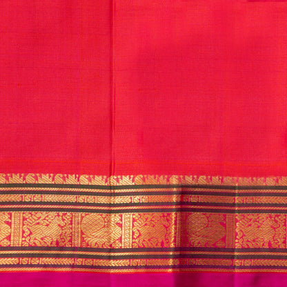 Pink Kanchipuram Silk Saree For Festive Wear PV J 1897