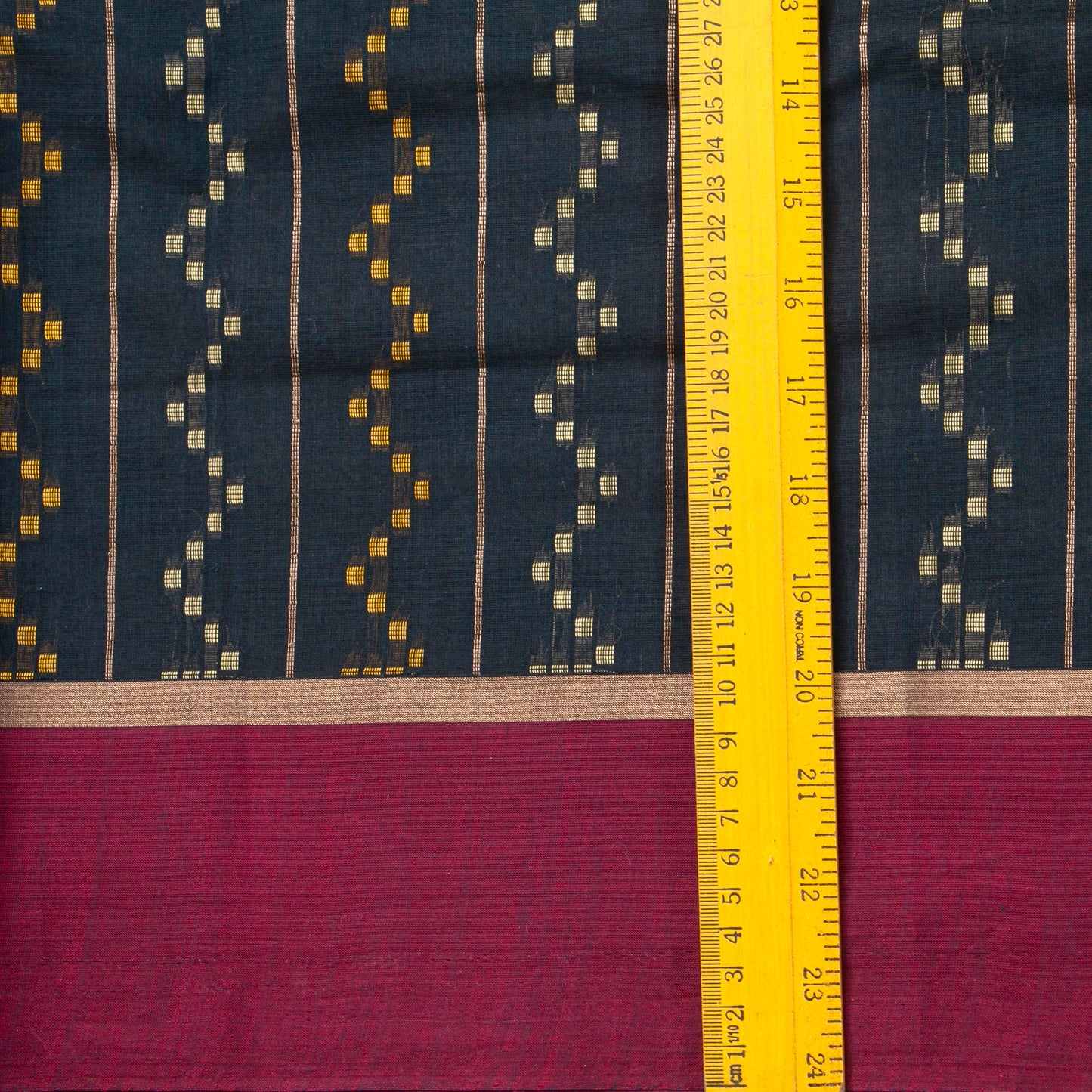 Black And Magenta Fancy Cotton Saree For Festive Wear PV MM FC 995