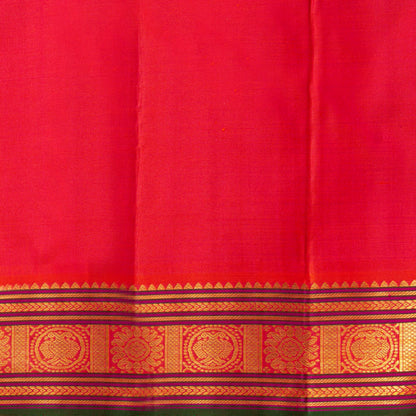 Pink And Orange Kanchipuram Silk Saree For Festive Wear PV J 1513