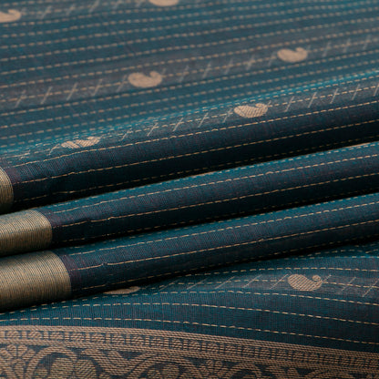 Blue Fancy Cotton Saree For Festive Wear PV MM FC 998 - Cotton Saree - Panjavarnam PV MM FC 998