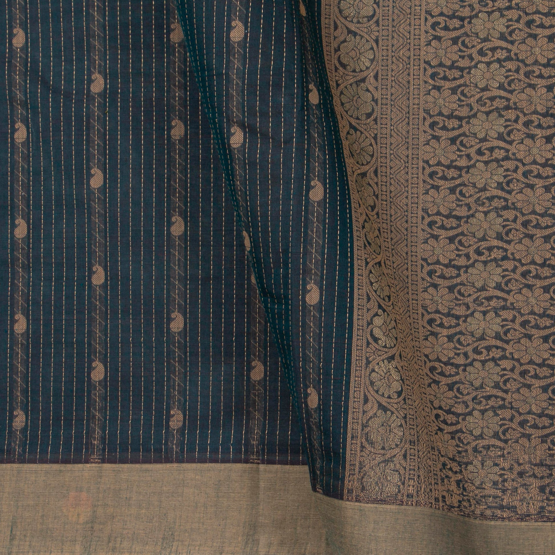 Blue Fancy Cotton Saree For Festive Wear PV MM FC 998 - Cotton Saree - Panjavarnam PV MM FC 998