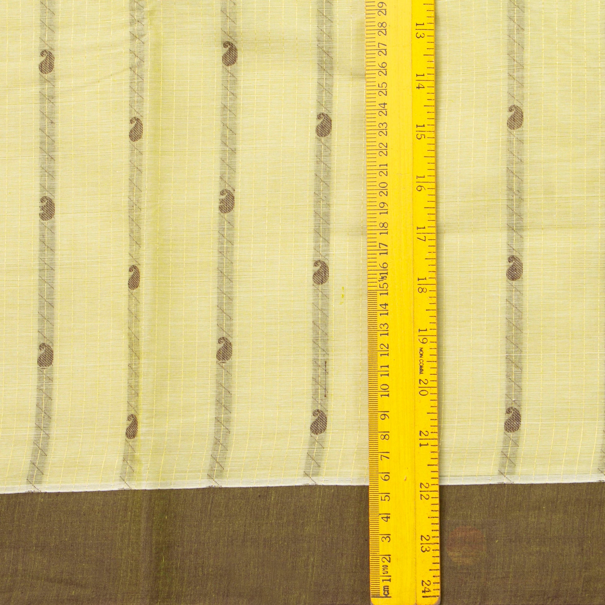 Pastel Yellow Fancy Cotton Saree For Festive Wear PV MM FC 1000 - Cotton Saree - Panjavarnam PV MM FC 1000
