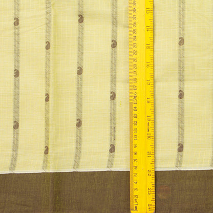 Pastel Yellow Fancy Cotton Saree For Festive Wear PV MM FC 1000 - Cotton Saree - Panjavarnam PV MM FC 1000