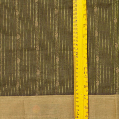 Green Fancy Cotton Saree For Festive Wear PV MM FC 1001 - Cotton Saree - Panjavarnam PV MM FC 1001