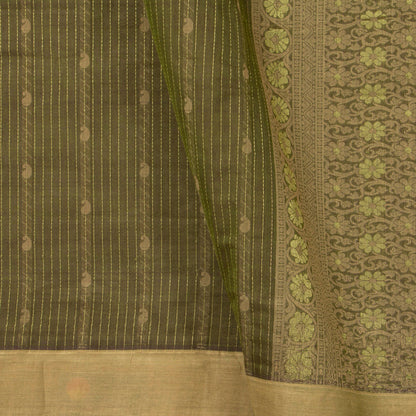 Green Fancy Cotton Saree For Festive Wear PV MM FC 1001 - Cotton Saree - Panjavarnam PV MM FC 1001